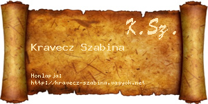 Kravecz Szabina névjegykártya