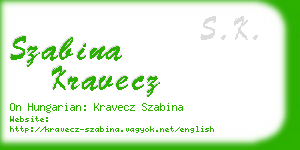 szabina kravecz business card